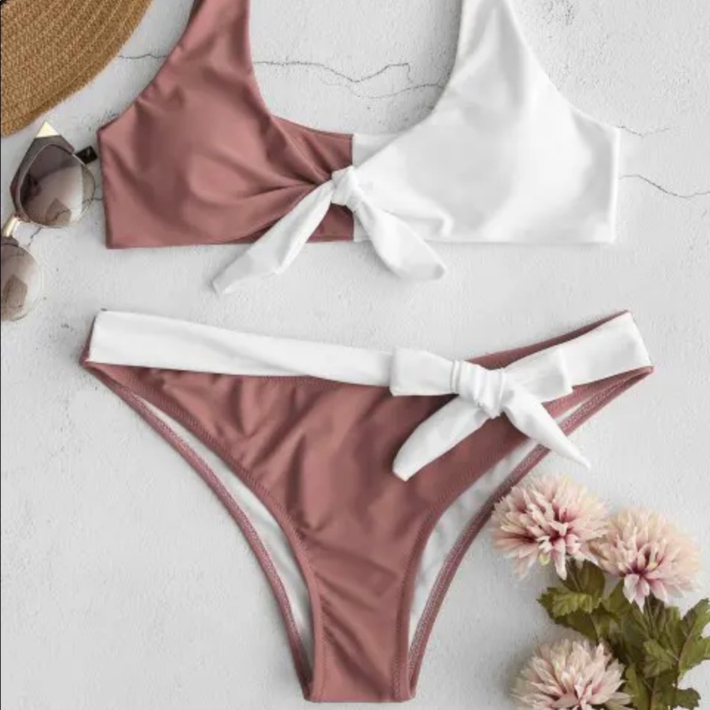 NWT Zaful Two Tone Tank Bikini Set